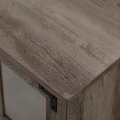 Online Kirklands Home Wood 2-Door LED Fireplace Cabinet Gray