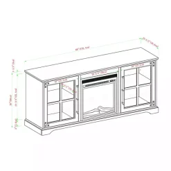 Online Kirklands Home Wood 2-Door LED Fireplace Cabinet Gray
