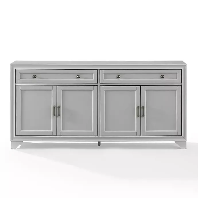 Best Kirklands Home Wood 4-Door Sideboard Cabinet Gray