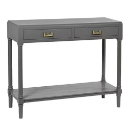 Discount Kirklands Home Wood 2-Drawer Layla Console Table Gray