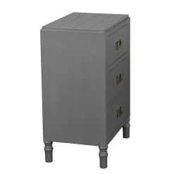 Sale Kirklands Home Wood 3-Drawer Layla Nightstand Gray