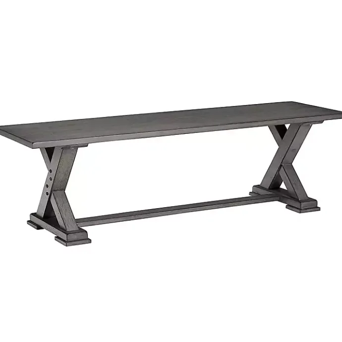 Hot Kirklands Home Wood Harbor Dining Bench Gray