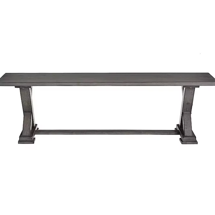 Hot Kirklands Home Wood Harbor Dining Bench Gray