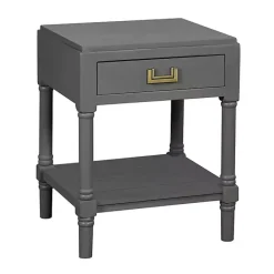 Online Kirklands Home Wood Layla Accent Table Gray