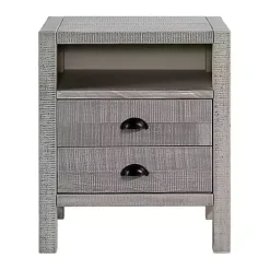 Clearance Kirklands Home Wood Open Shelf Nightstand Gray