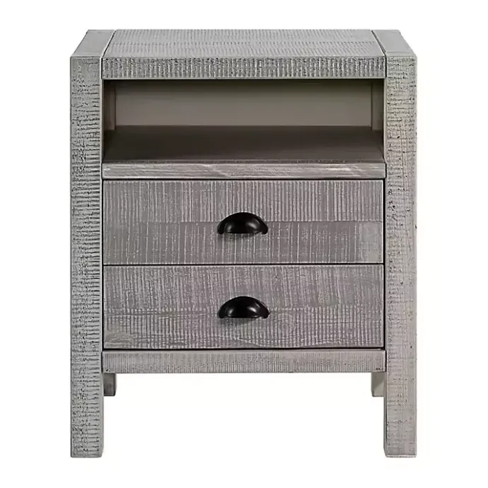 Clearance Kirklands Home Wood Open Shelf Nightstand Gray