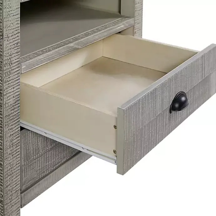 Clearance Kirklands Home Wood Open Shelf Nightstand Gray