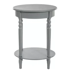 Hot Kirklands Home Wood Oval Emily Accent Table Gray