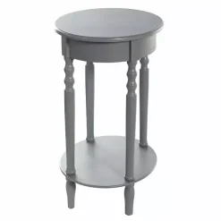 Hot Kirklands Home Wood Oval Emily Accent Table Gray