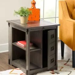 Clearance Kirklands Home Wood Parnell Storage Accent Table Gray