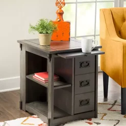 Clearance Kirklands Home Wood Parnell Storage Accent Table Gray