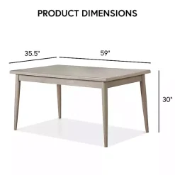 Best Kirklands Home Wood Porter Modern Dining Table Gray