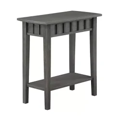 New Kirklands Home Wood Slat Accent Table Gray