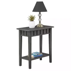 New Kirklands Home Wood Slat Accent Table Gray