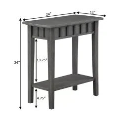 New Kirklands Home Wood Slat Accent Table Gray