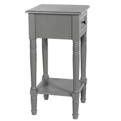 Discount Kirklands Home Wood Square Hampton Accent Table Gray