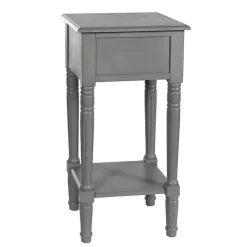 Discount Kirklands Home Wood Square Hampton Accent Table Gray