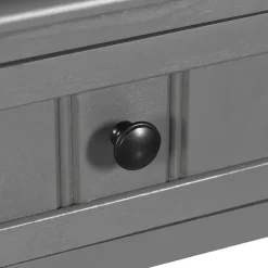 Discount Kirklands Home Wood Square Hampton Accent Table Gray