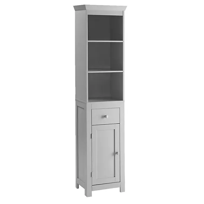 Hot Kirklands Home Wood 3-Tier Tower Cabinet Gray