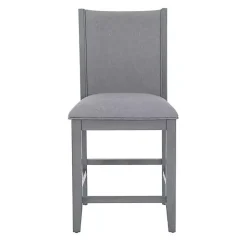 Sale Kirklands Home Wood Upholstered Counter Stools, Set of 2 Gray