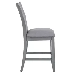 Sale Kirklands Home Wood Upholstered Counter Stools, Set of 2 Gray