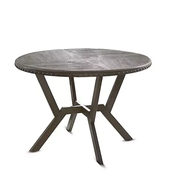 Best Kirklands Home Gray Wood Upholstered 5-pc. Dining Set