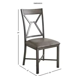 Best Kirklands Home Gray Wood Upholstered 5-pc. Dining Set