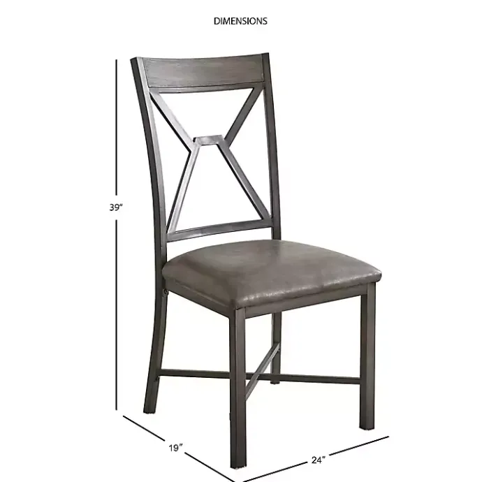 Best Kirklands Home Gray Wood Upholstered 5-pc. Dining Set