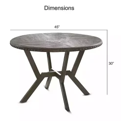 Best Kirklands Home Gray Wood Upholstered 5-pc. Dining Set