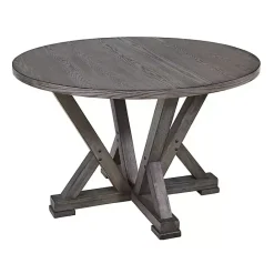 Outlet Kirklands Home Gray Wooden Fiji Round Dining Table