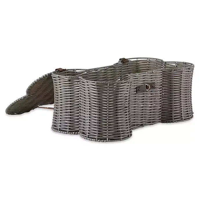 Clearance Kirklands Home Woven Bone Shaped Basket, 21 in. Gray