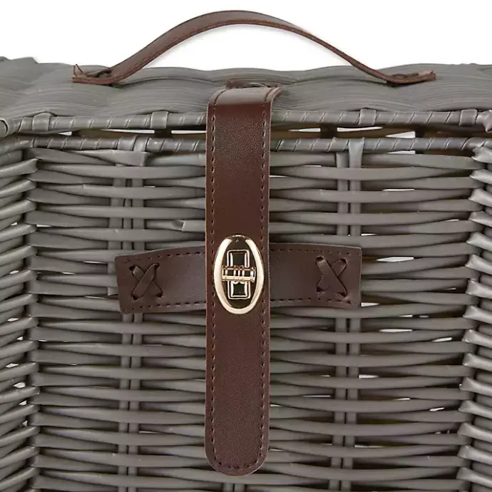 Clearance Kirklands Home Woven Bone Shaped Basket, 21 in. Gray