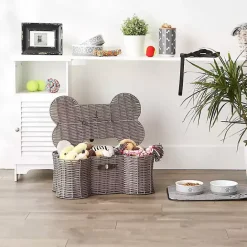 Clearance Kirklands Home Woven Bone Shaped Basket, 21 in. Gray