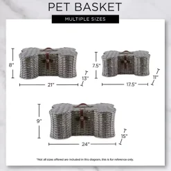 Clearance Kirklands Home Woven Bone Shaped Basket, 21 in. Gray