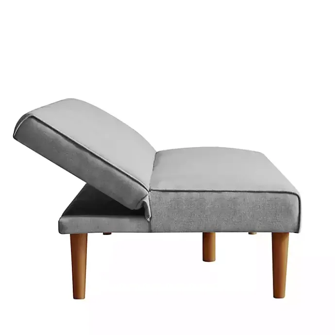 Best Kirklands Home Woven Channel Convertible Sofa Gray