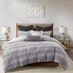 Hot Kirklands Home Woven Jacquard California King Comforter Set Gray