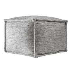 Sale Kirklands Home Woven Outdoor Pouf Gray