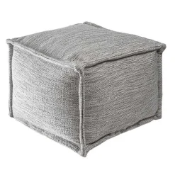 Sale Kirklands Home Woven Outdoor Pouf Gray