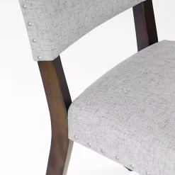 Discount Kirklands Home Woven Upholstered Dining Chairs, Set of 2 Gray