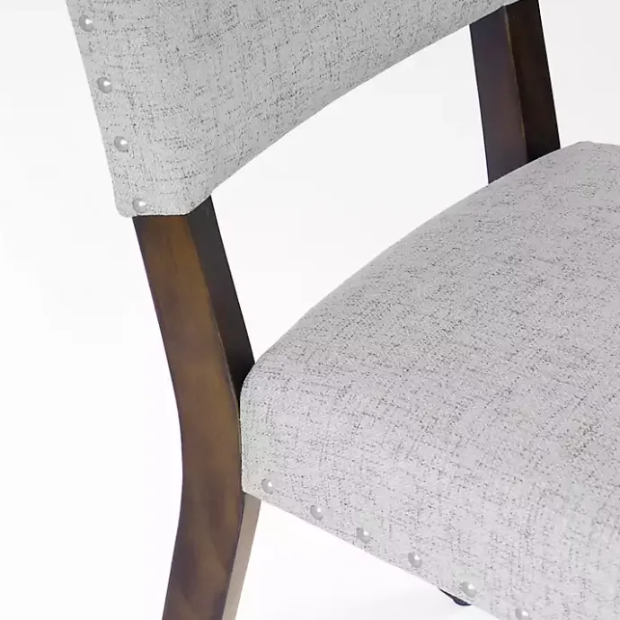 Discount Kirklands Home Woven Upholstered Dining Chairs, Set of 2 Gray