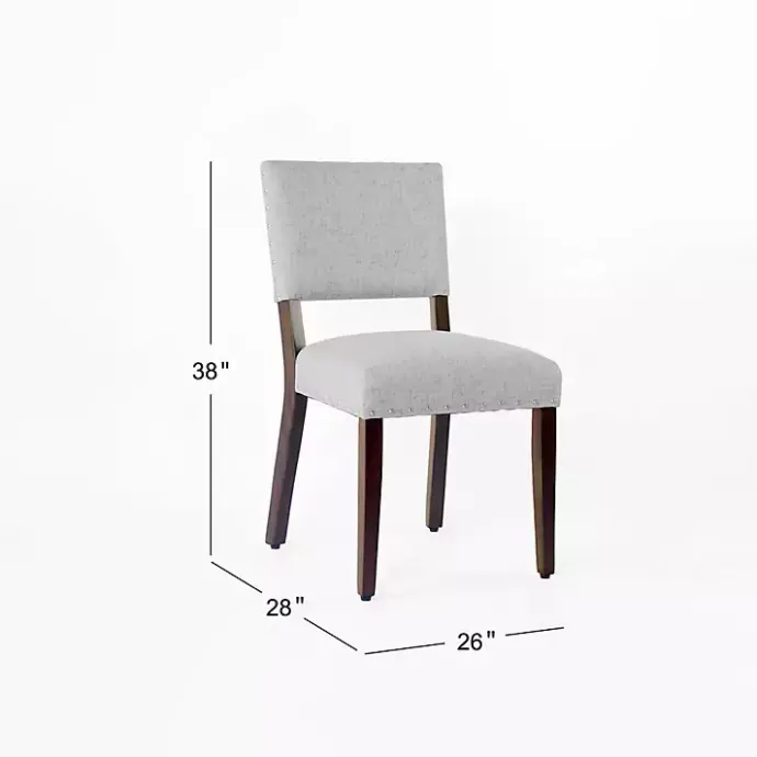 Discount Kirklands Home Woven Upholstered Dining Chairs, Set of 2 Gray