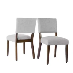 Discount Kirklands Home Woven Upholstered Dining Chairs, Set of 2 Gray