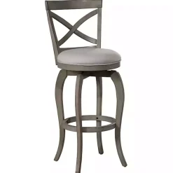 Best Kirklands Home X-Back Swivel Bar Stool Gray