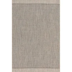 Best Kirklands Home Gray Zig Zag Stripe Outdoor Area Rug, 5x7
