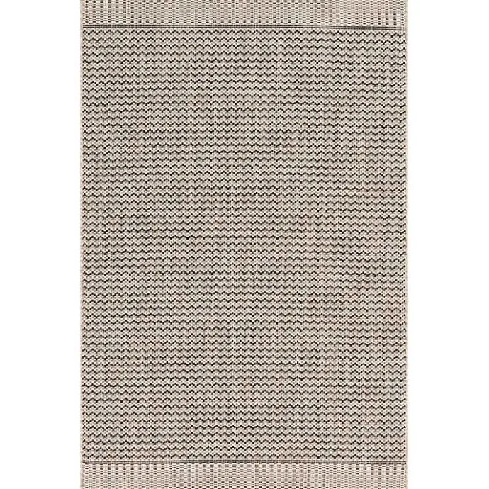 Best Kirklands Home Gray Zig Zag Stripe Outdoor Area Rug, 5x7