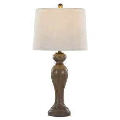 Sale Kirklands Home Gray-Brown Spindle Table Lamps, Set of 2 Tan