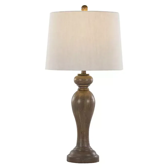 Sale Kirklands Home Gray-Brown Spindle Table Lamps, Set of 2 Tan