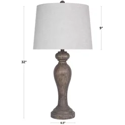 Sale Kirklands Home Gray-Brown Spindle Table Lamps, Set of 2 Tan