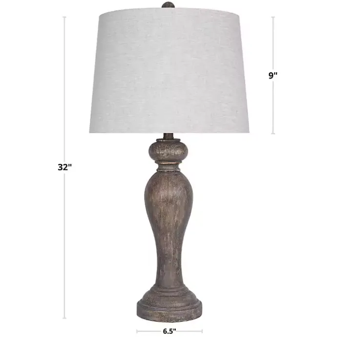 Sale Kirklands Home Gray-Brown Spindle Table Lamps, Set of 2 Tan