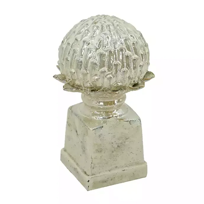 Online Kirklands Home wash Artichoke Stoneware Statue Gray